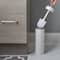 Elle Décor White & Silver Speckled Toilet Brush & Holder